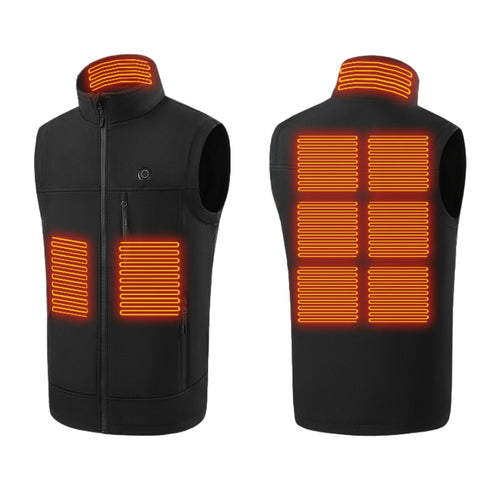 9-Area USB Heated Vest for Men and Women - Washable Heated Jacket for Hiking, Fishing and Skiing