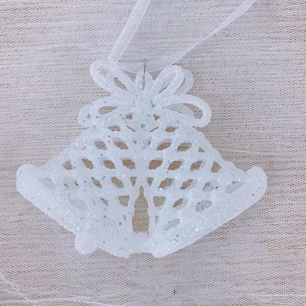 Christmas Decoration Snowflake Star Plastic Hanging Ornament Reindeer Bell Accessory Christmas Tree Deer Pendant Decorations 3 of them