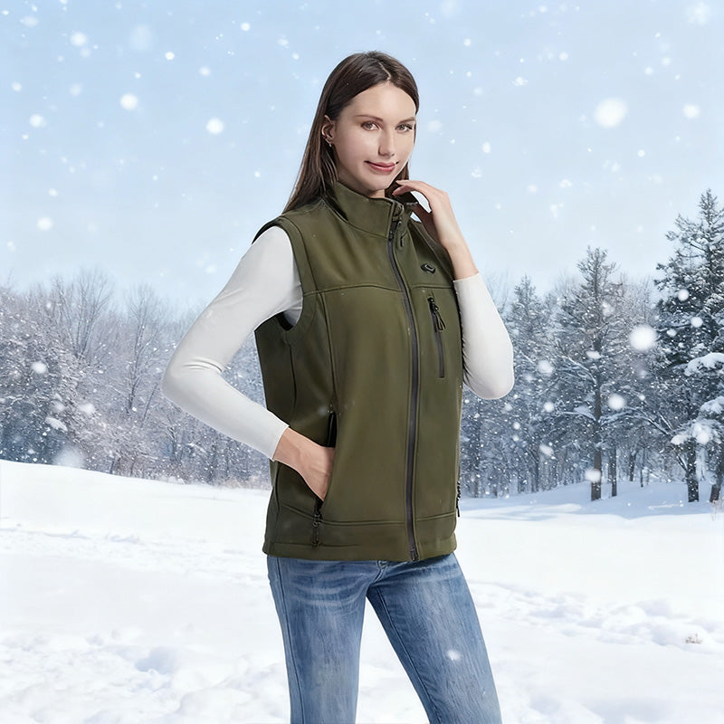 9-Area USB Heated Vest for Men and Women - Washable Heated Jacket for Hiking, Fishing and Skiing