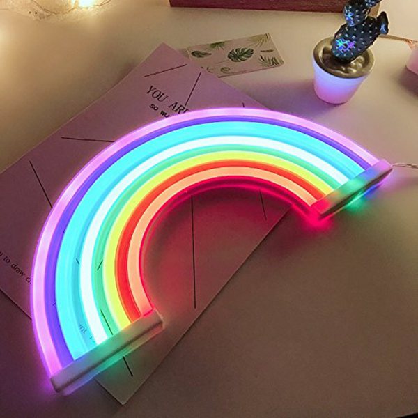 Rainbow Neon Sign LED Light – Aesthetic Wall Décor for Bedroom & Dorm