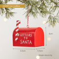 Painted Wrought Iron Christmas Tree Hanging Ornament - Santa, Snowman & Festive Designs