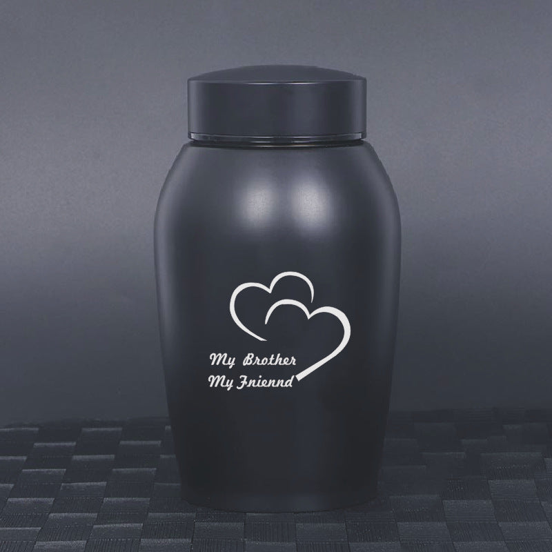 Stainless Steel Pet Memorial Urn - Portable Moisture-Proof Ash Keepsake for Small Pets