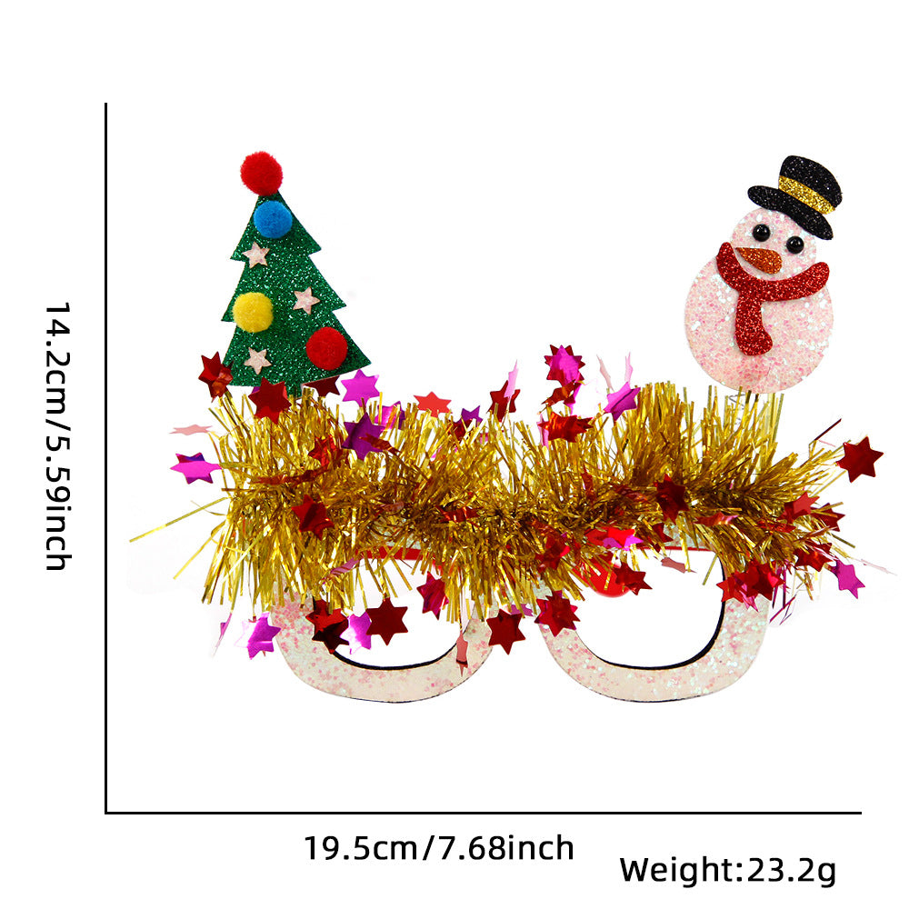Christmas Novelty Glasses - Festive Party Props & Photo Booth Accessories for Adults & Kids
