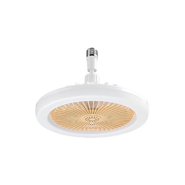 2-in-1 LED Fan Light Bulb with Remote Control - Dimmable Ceiling Fan for Bedroom & Living Room, 3 Colours