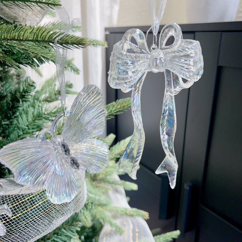 Transparent Rainbow Acrylic Christmas Tree Ornament - Colourful Hanging Decoration in 5 Designs