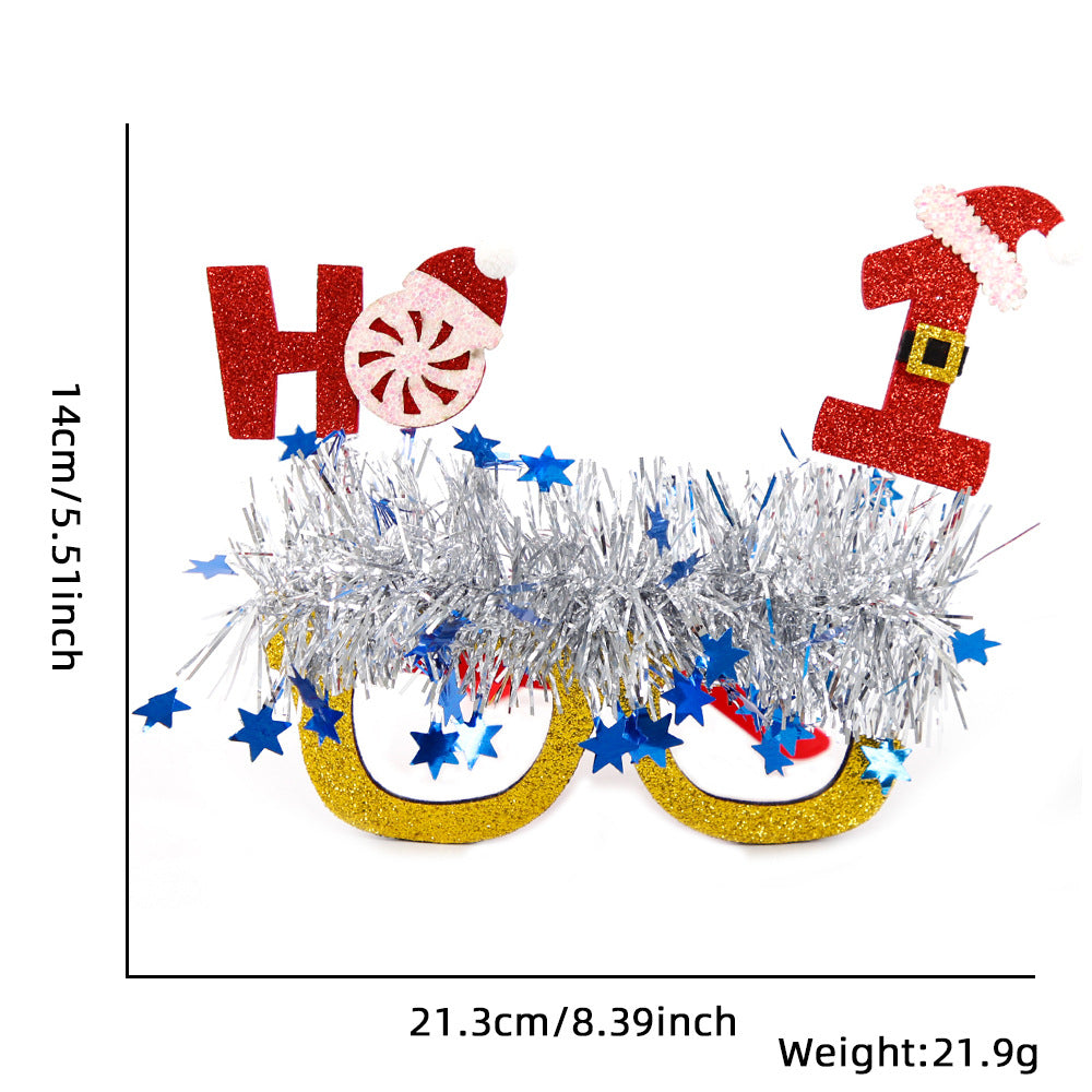 Christmas Novelty Glasses - Festive Party Props & Photo Booth Accessories for Adults & Kids