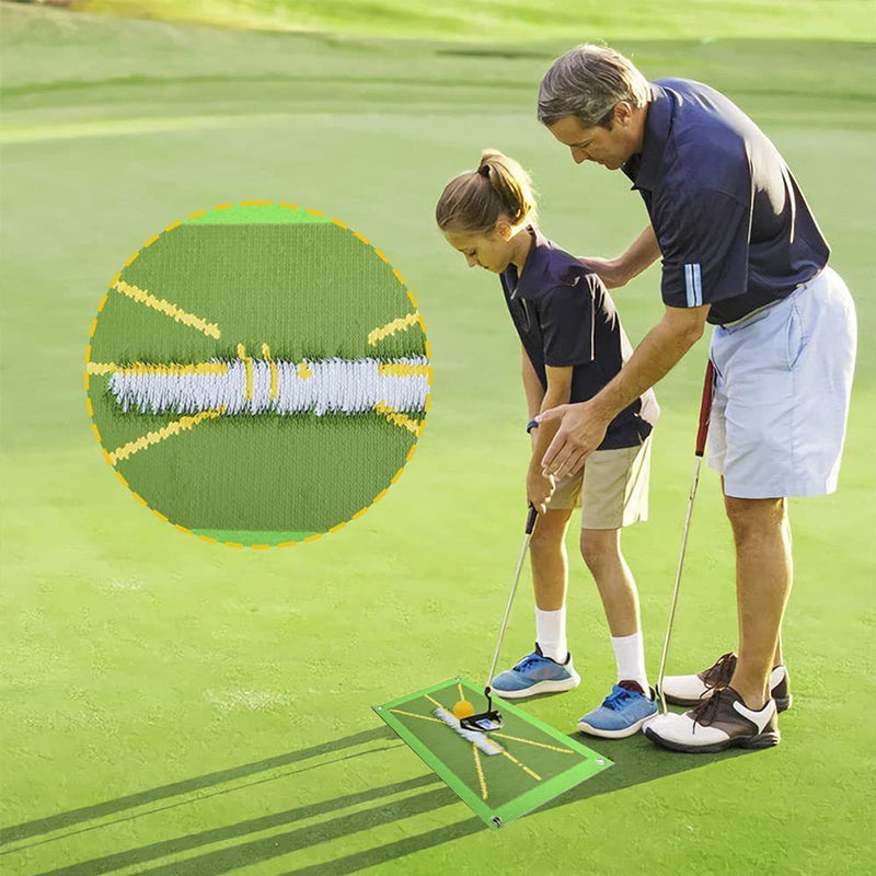 Golf Swing Training Mat – Divot Feedback, Swing Path Corrector (Indoor & Outdoor)