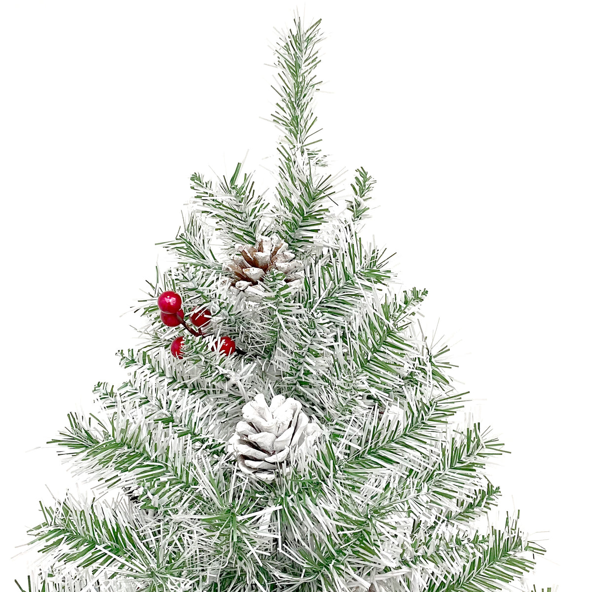 Pre-Lit Christmas 4-Piece Set – 2 Entrance Trees, Garland & Wreath with 340 LED Lights