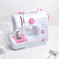 Portable Electric Sewing Machine for Home Use - Adjustable Speed, Backstitch and 12 Stitches for Beginners