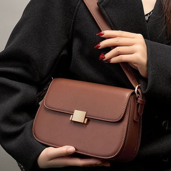 Tofu Crossbody Bag – Genuine Leather Shoulder Bag