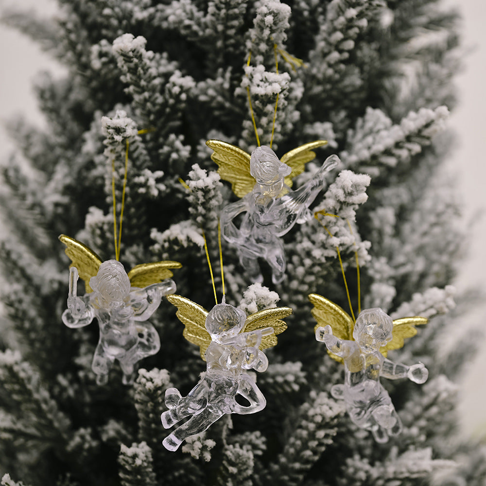 Transparent Angel Christmas Tree Ornament - Elegant Hanging Decoration