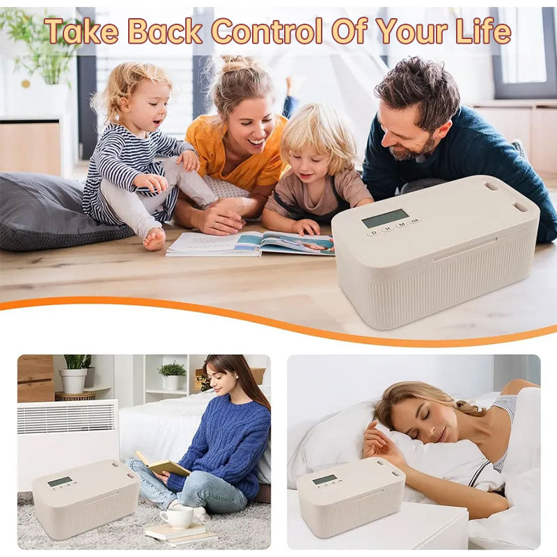 Electronic Timer Lock Box - Programmable Security Container for Phones, Documents and Personal Items