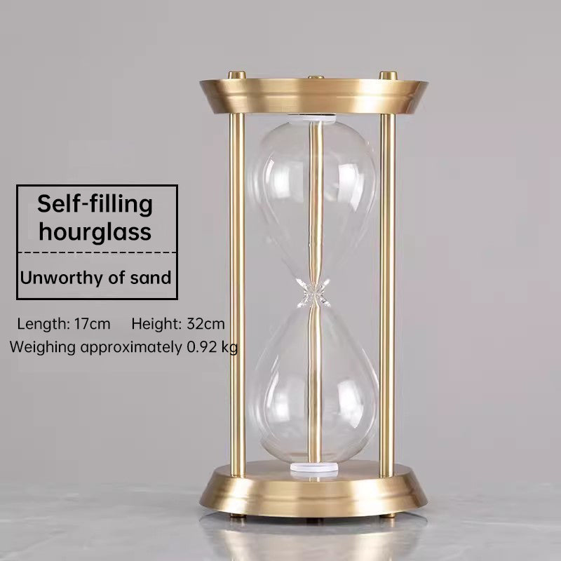 Vintage Metal Hourglass Sand Clock - Retro Desk Decoration for Home, Office & Study