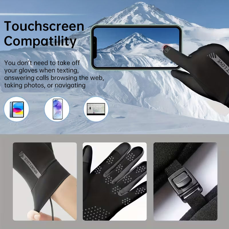 USB Rechargeable Heated Gloves - Anti-Slip Touchscreen Winter Gloves for Men and Women