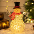 Glowing Acrylic Snowman Night Light - LED Desktop Ornament & Christmas Gift in 2 Colours (17x23.5cm)