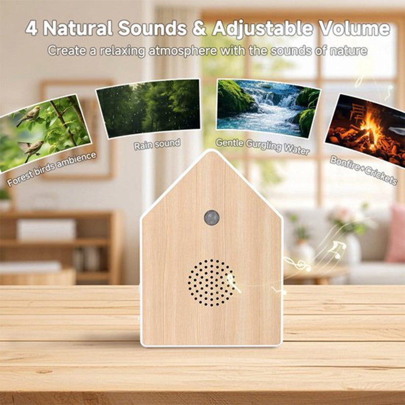 Realistic Birdsong Music Box with Motion Sensor - Portable Bird Chirp Speaker for Home, Garden and Office