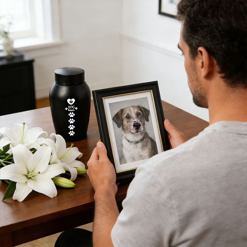 Stainless Steel Pet Memorial Urn - Portable Moisture-Proof Ash Keepsake for Small Pets