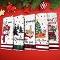 Christmas Kitchen Towels Set of 5 - Festive Superfine Microfibre Dish Cloths for Holiday Decor & Cleaning
