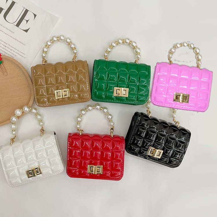 Girls Pearl Mini Tote Bag – Cute Princess Handbag for Kids
