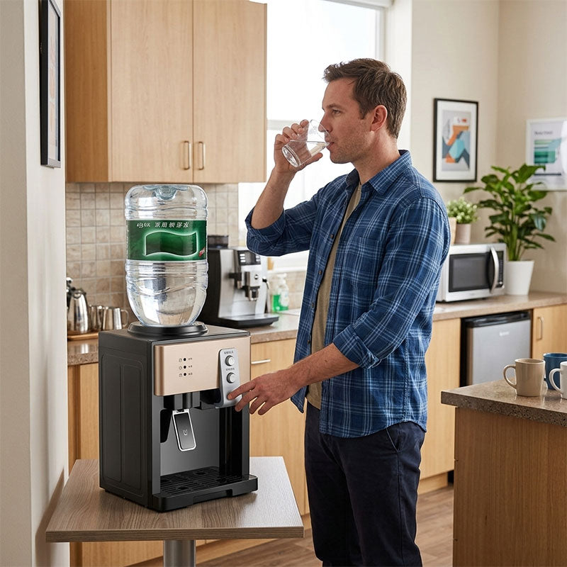 Electric Countertop Water Dispenser - Hot & Cold, 8°C to 95°C, Food-Grade Stainless Steel for Home & Office