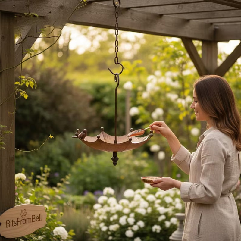 Decorative Umbrella Hanging Bird Feeder – Garden & Yard Wildlife Feeder