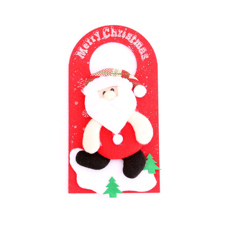 Christmas decorations non-woven cartoon Christmas door hanging