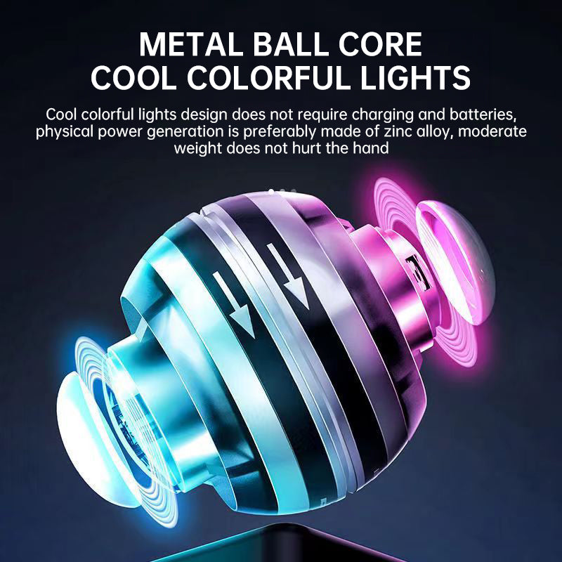 Gyro Ball Wrist Exerciser with LED – Auto-Start Power Ball with RPM Counter