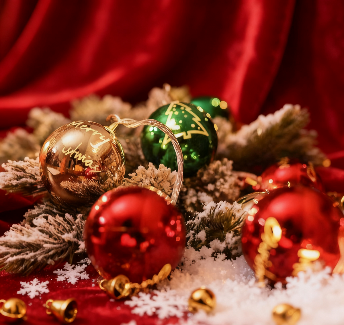 Electroplated Christmas Ball LED Light String - Premium Warm White Festive Lights (Battery or USB)