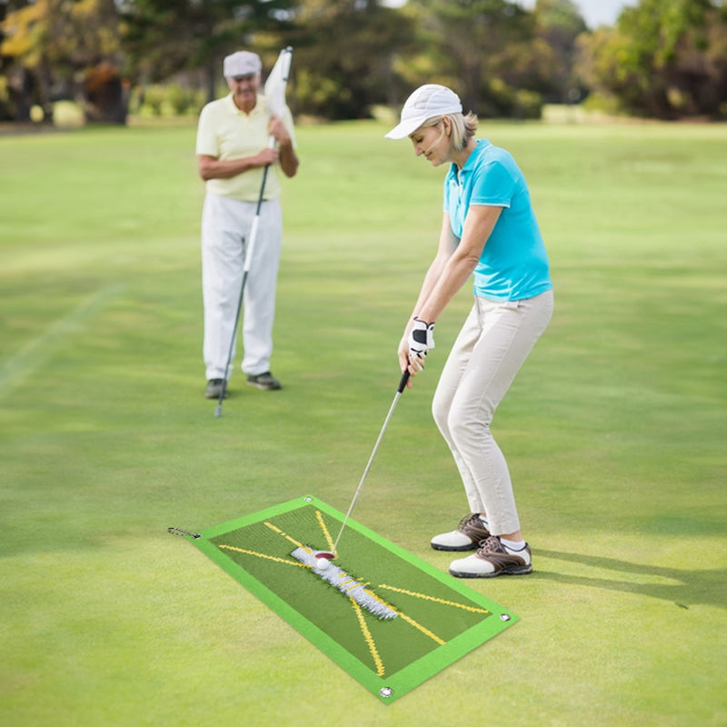Golf Swing Training Mat – Divot Feedback, Swing Path Corrector (Indoor & Outdoor)