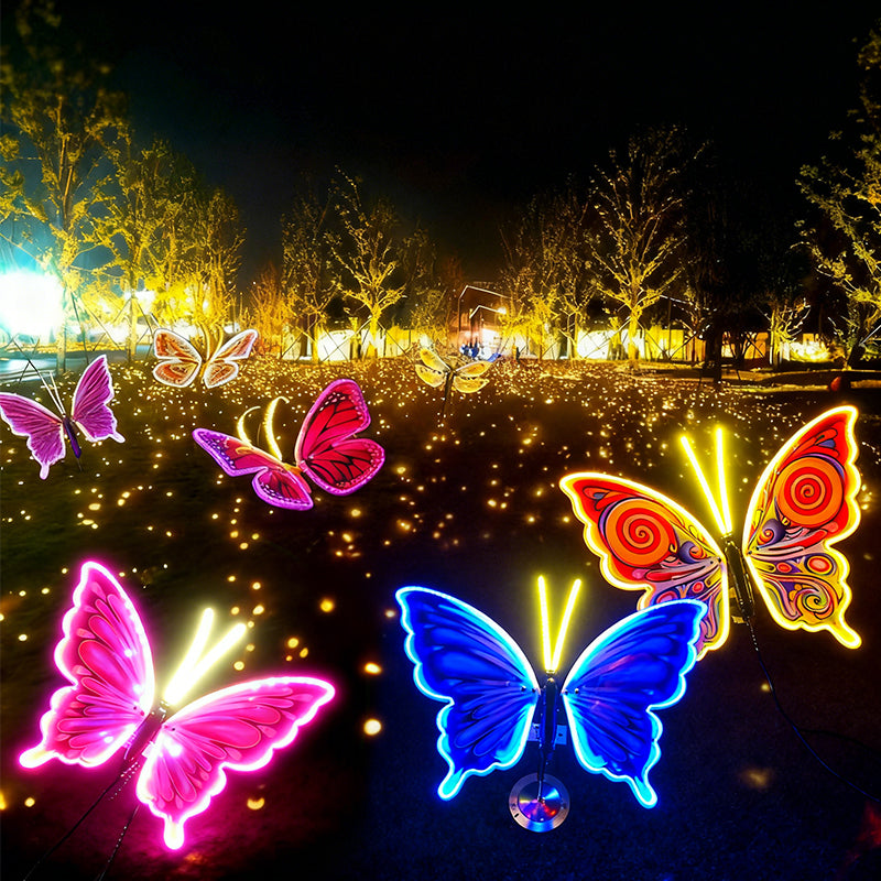 Automatic Fluttering Butterfly Lights - LED Fairy Decor with Realistic Wings for Weddings and Parties