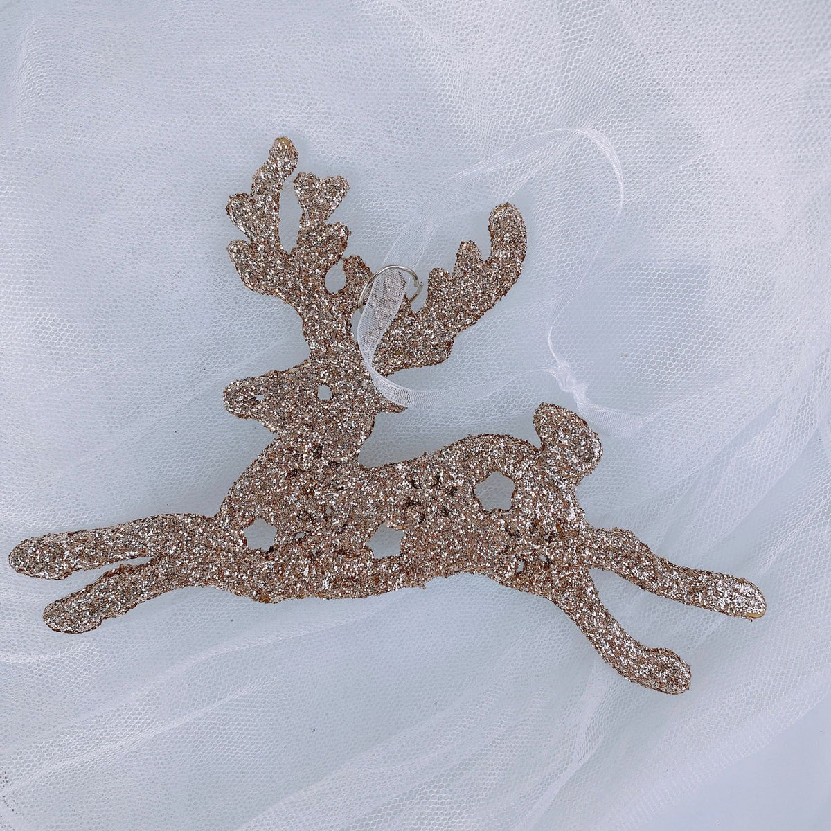 Christmas Decoration Snowflake Star Plastic Hanging Ornament Reindeer Bell Accessory Christmas Tree Deer Pendant Decorations 3 of them