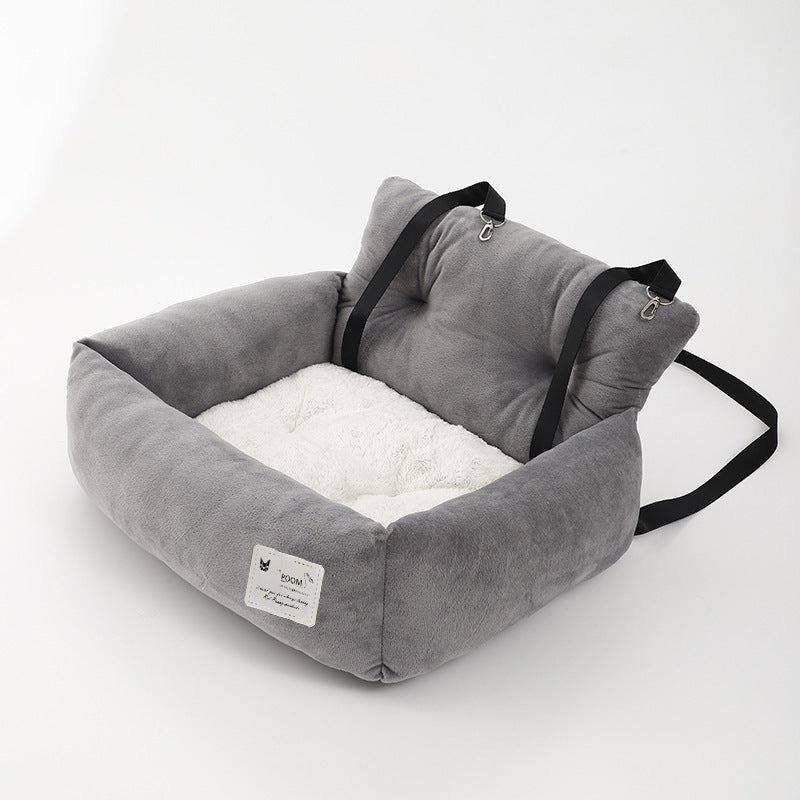 Foldable Pet Car Seat Hammock and Booster Bed - Washable Travel Carrier for Small Dogs and Cats