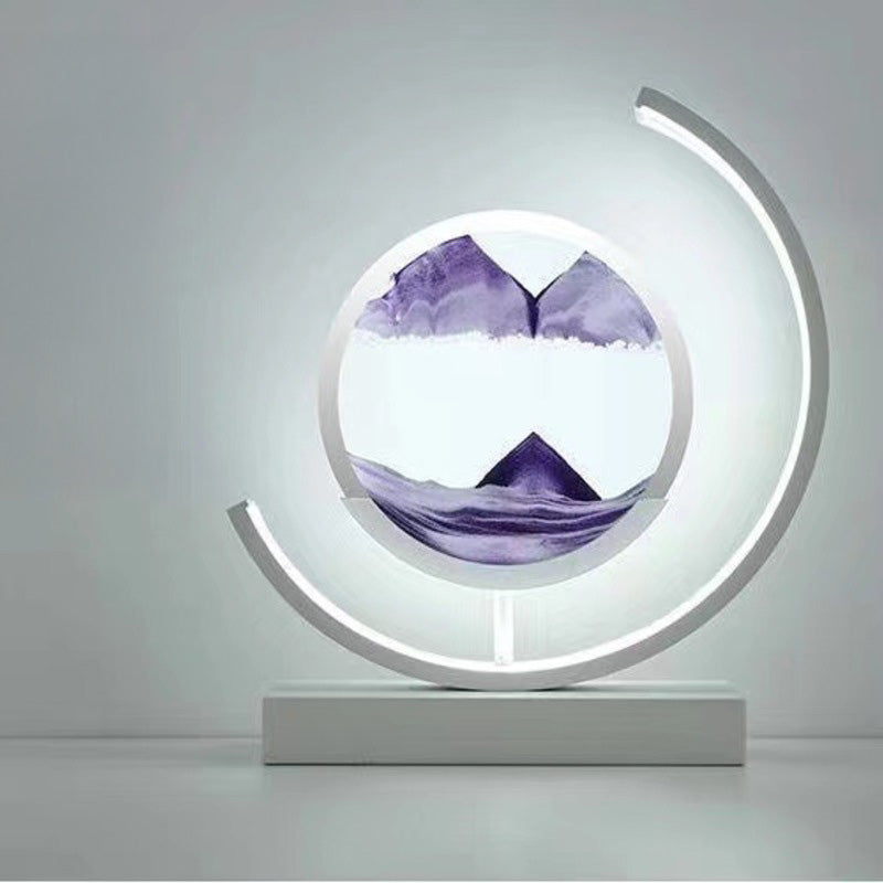 LED Flowing Sand Painting Lamp - Night Light for Home, Bedroom Decor and Gift