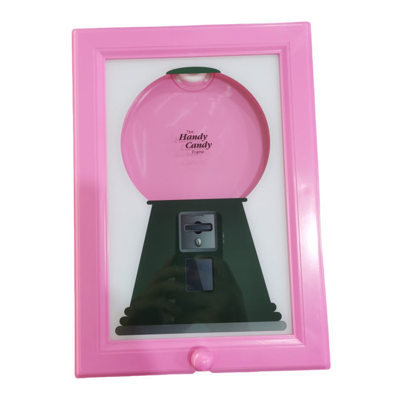 Candy Dispenser Photo Frame - Novelty Rectangular Picture Frame for Home Decor, Halloween, Christmas and Birthday Gift