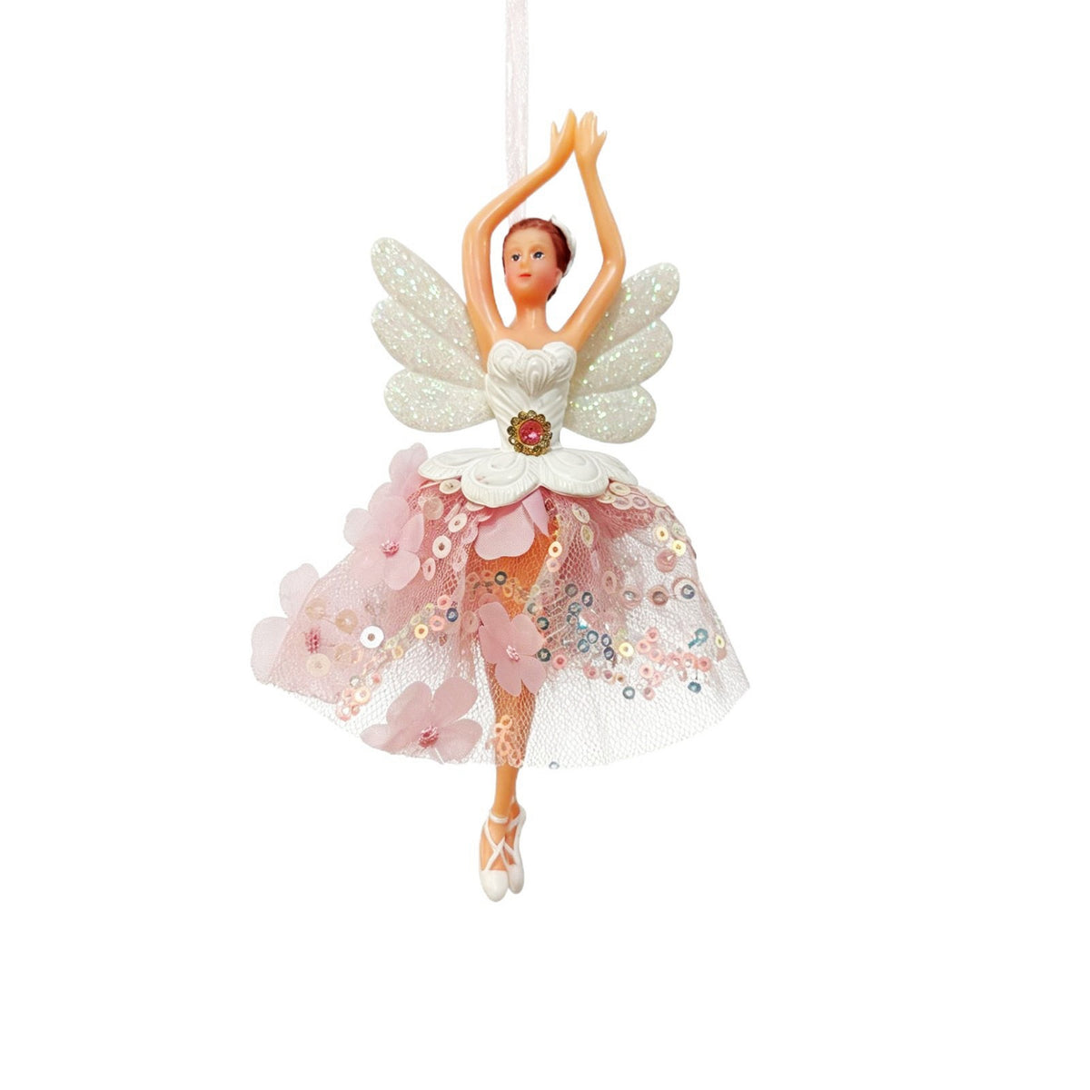 Christmas Decoration Hanging Ornament - Tulle Ballerina Girl Decor, Christmas Tree Angel Ornament