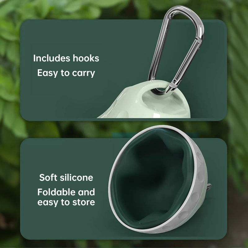 Portable Dog Water Bottle with Bowl - Tear-Drop Design Travel Pet Water Dispenser, 200ml