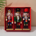 3-piece set of 15cm Christmas Nutcracker ornament desktop ornament