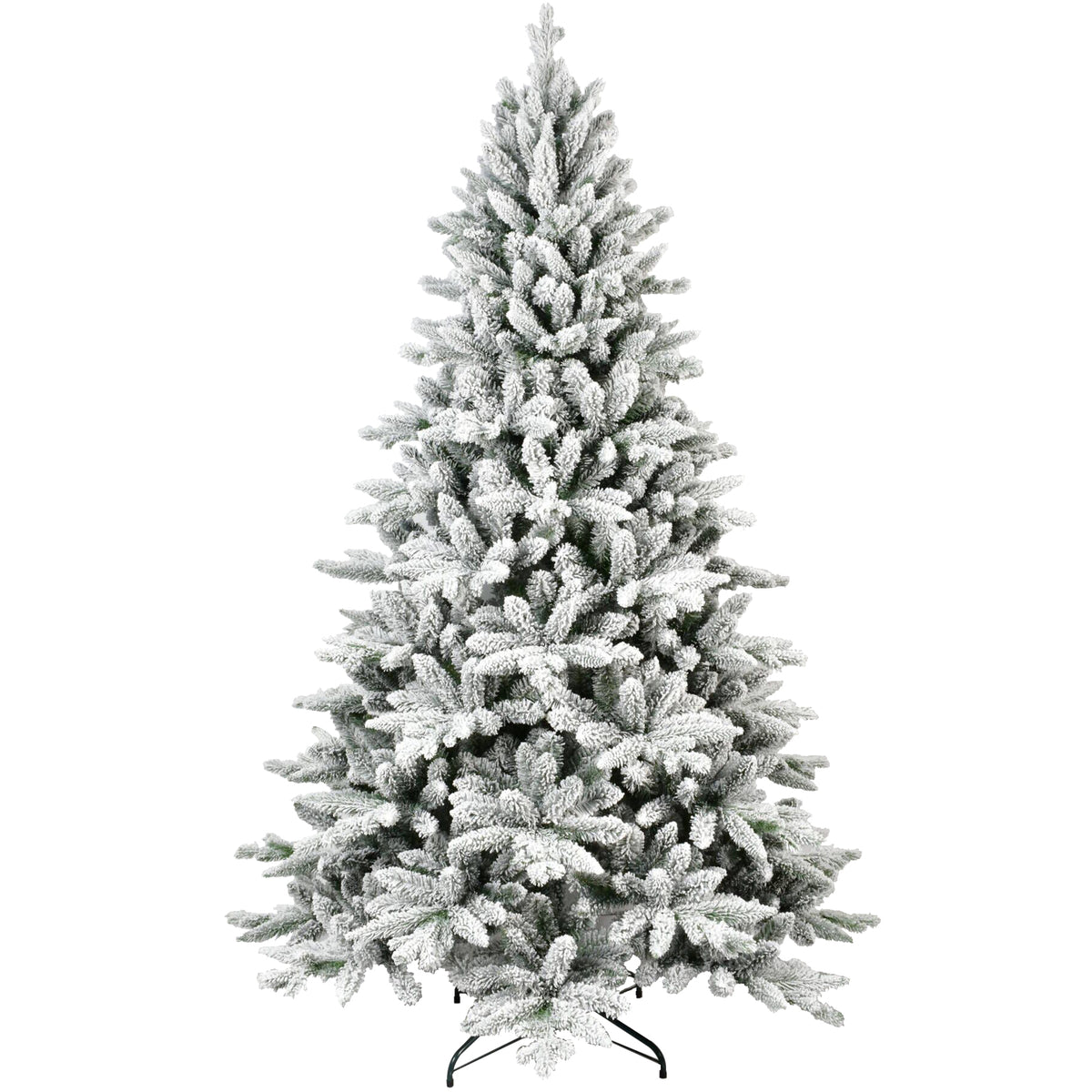 5FT Snow-Flocked Artificial Christmas Tree – Frosted White & Green