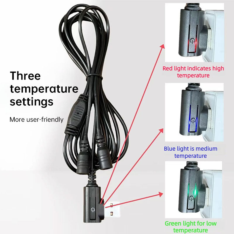 USB Rechargeable Heated Gloves - Anti-Slip Touchscreen Winter Gloves for Men and Women