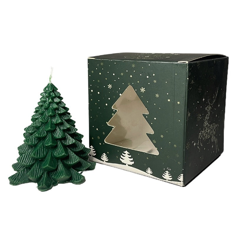 Christmas Tree Soy Wax Aromatherapy Candle - Festive Scented Decoration & Photography Prop