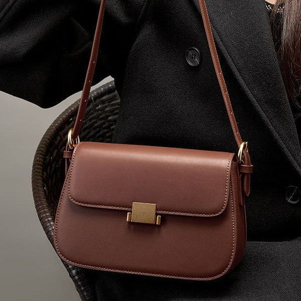 Tofu Crossbody Bag – Genuine Leather Shoulder Bag