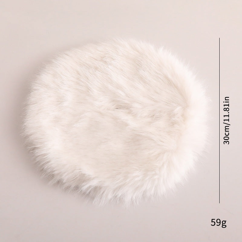 Long Plush Christmas Tree Skirt - Soft Solid Colour Base Decoration in Pink & White (34cm)