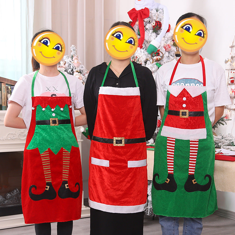 New Christmas Decorations, Christmas Day Clothing and Supplies, Christmas Kitchen Aprons, Home Party Supplies