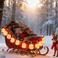 Bearded Santa Claus Christmas LED String Lights - Warm White Fairy Lights in Battery & USB Versions (1.65m–4.5m)