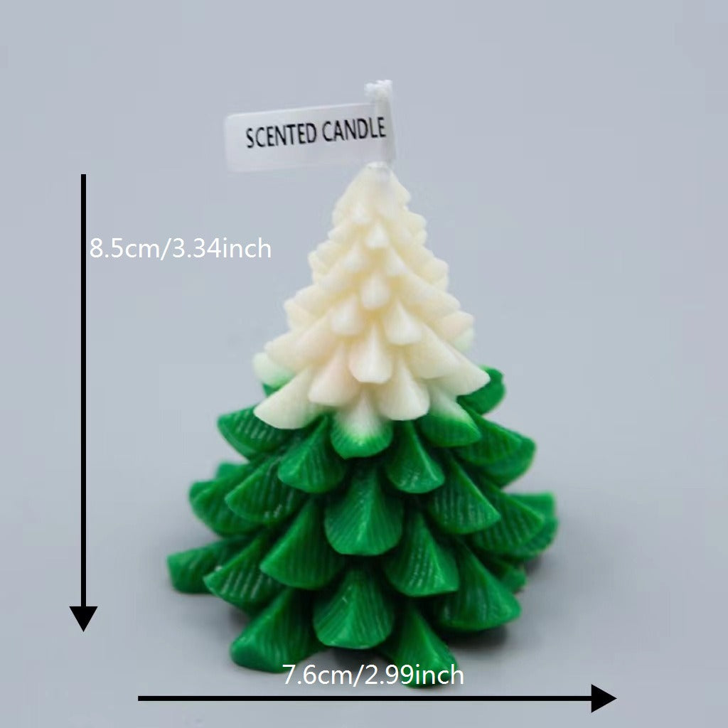 Christmas Tree Soy Wax Aromatherapy Candle - Festive Scented Decoration & Photography Prop