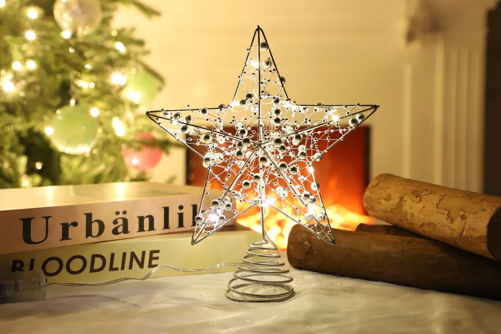3D Iron Carved Christmas Tree Topper Star - Luxury Metallic Star Decoration in 4 Designs