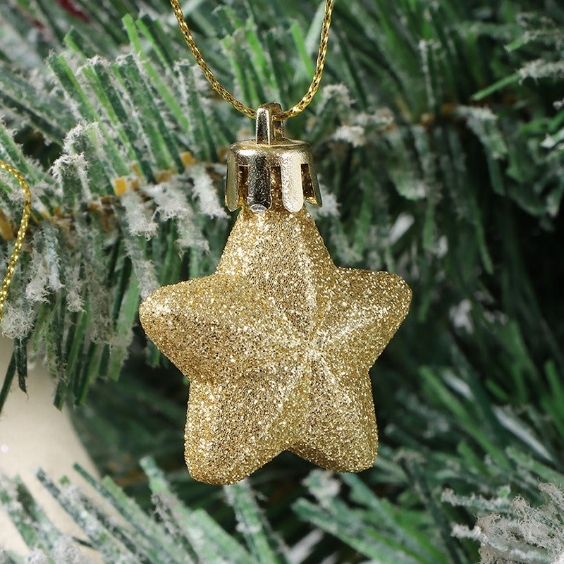 Snowflake Painted Christmas Baubles - European Style Hanging Tree Decorations in 3 Colourways