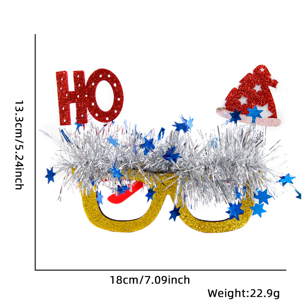 Christmas Novelty Glasses - Festive Party Props & Photo Booth Accessories for Adults & Kids