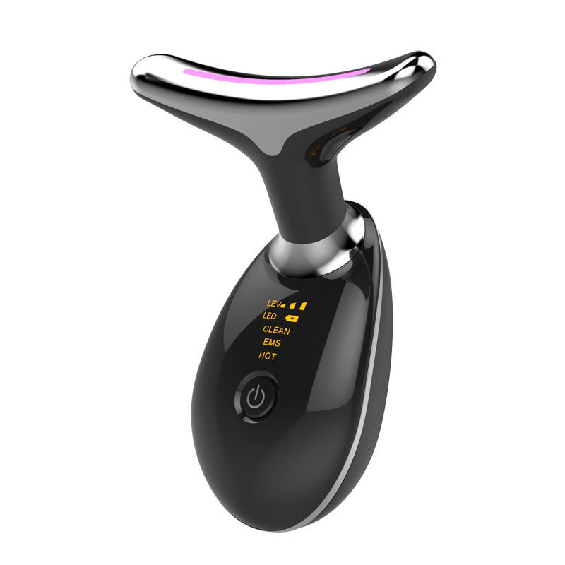 Neck Massager with 7-Color Light Therapy - Vibration Beauty Device for Neck Wrinkle Care