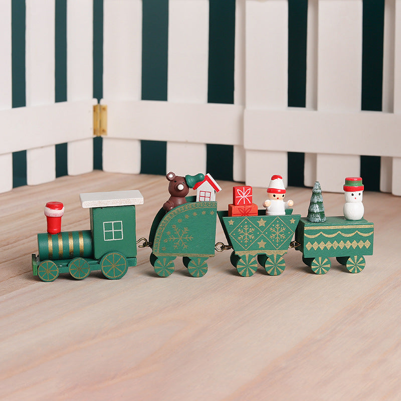Wooden Christmas Train Decoration - Festive Window Display & Children's Gift Ornament